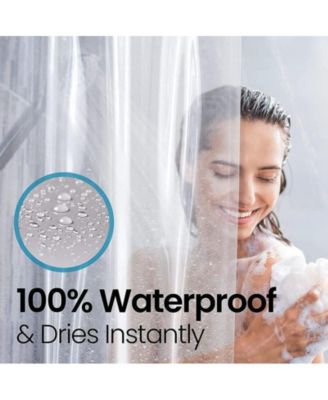 72” W x 72” H 10G PEVA Shower Curtain Bathroom