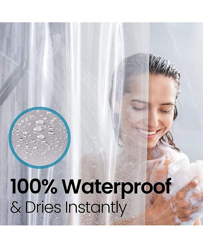 Liba 72" W x 72" H 10G PEVA Shower Curtain Bathroom Macy's