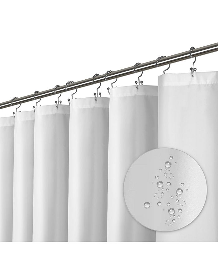 Liba Cloth Fabric Shower Curtain, Heavy Duty Waterproof 72" W x 72" H