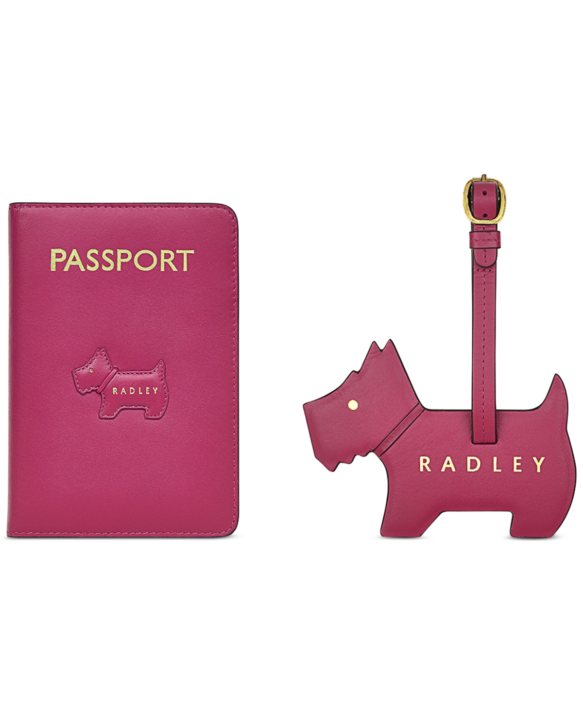 Radley London Fortune Street Boxed Passport Cover Luggage Tag Black Smart Closet