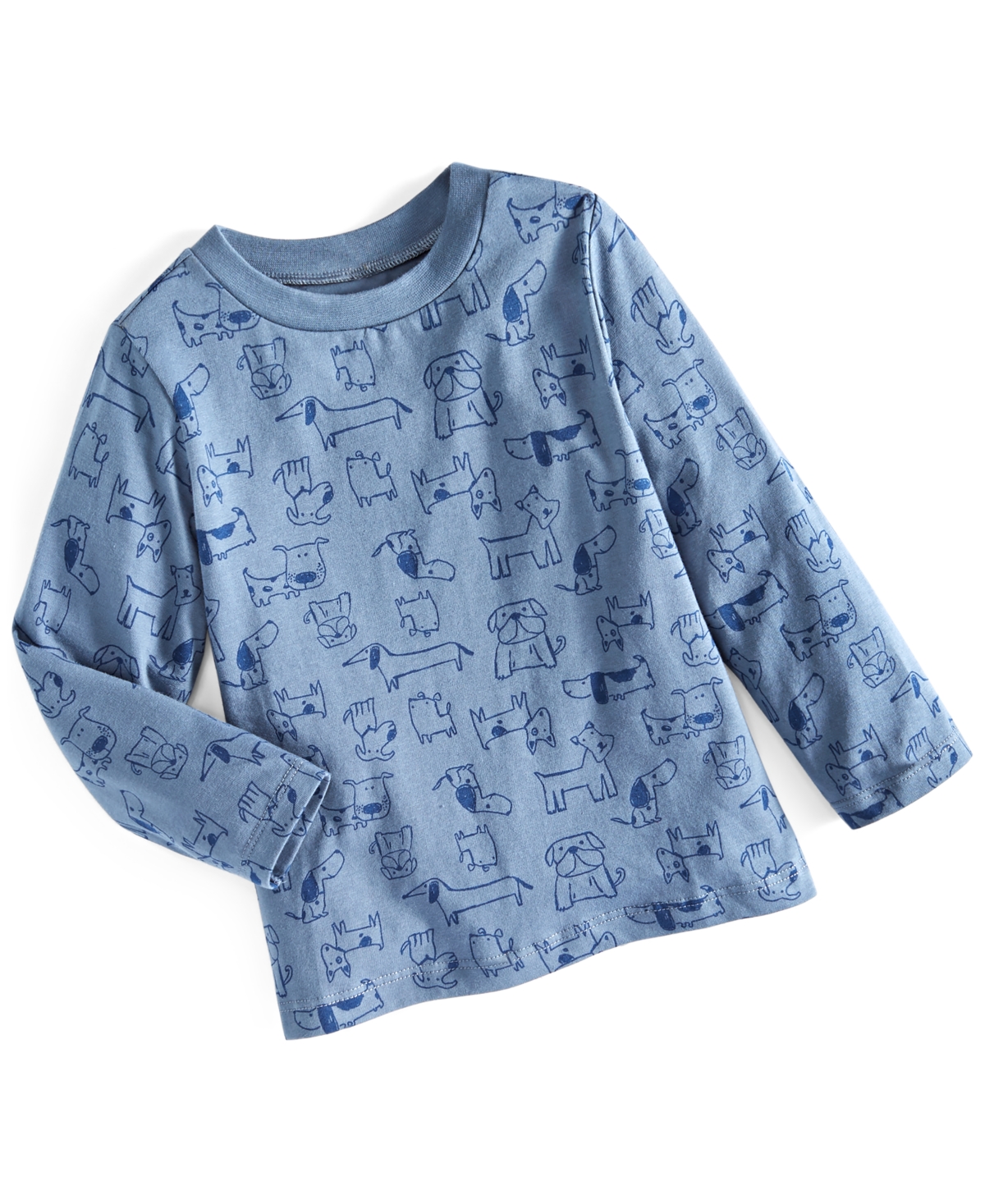 First Impressions Kids' Toddler Boys Dog Shirt, Created For Macy's In Striking Blue