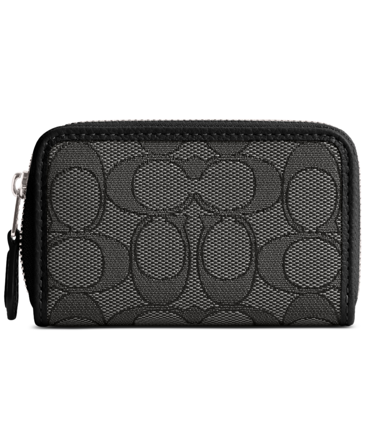 Coach Boxed Signature Jacquard Zip-Around Card Case