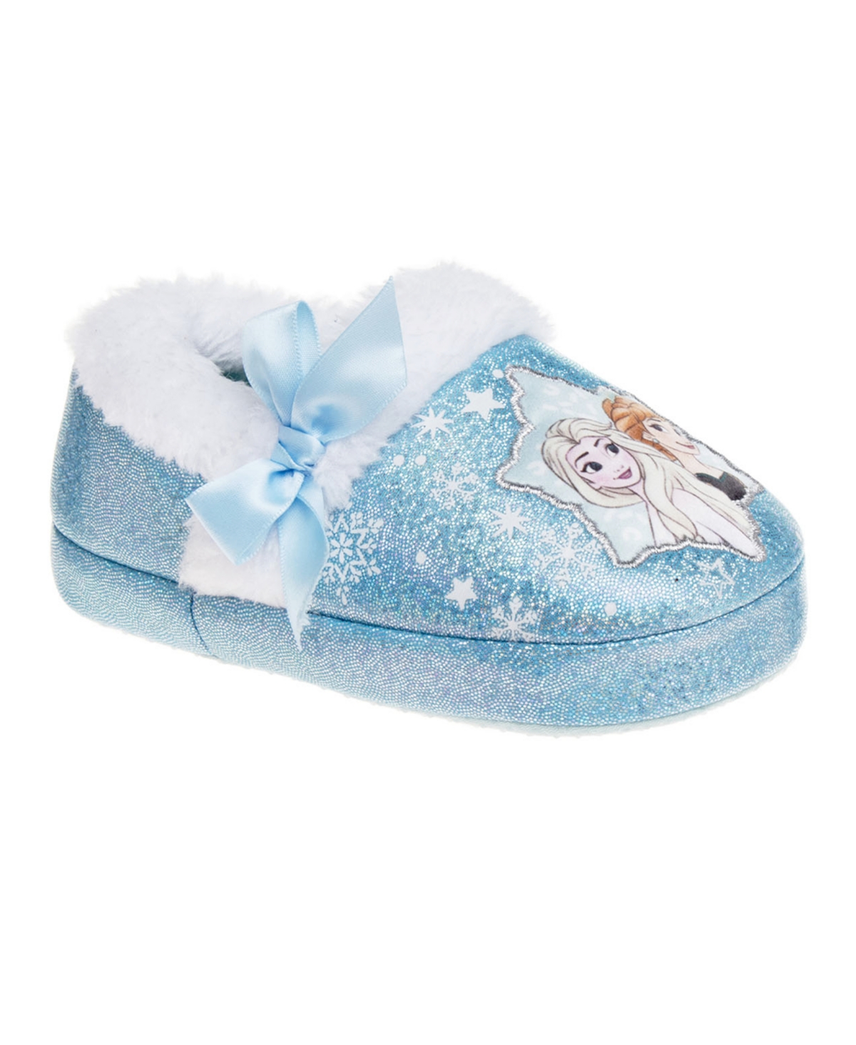 Disney Kids' Toddler Girls Frozen Anna And Elsa Magical Seasons Dual Sizes Slippers In Blue