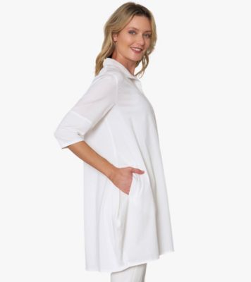 Women's 3/4 Sleeve Cotton and Jersey Tiburon Tunic
