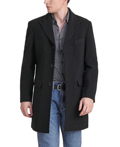 Мужское пальто BGSD Men Marc Wool Blend Walker, цвет: Чёрный