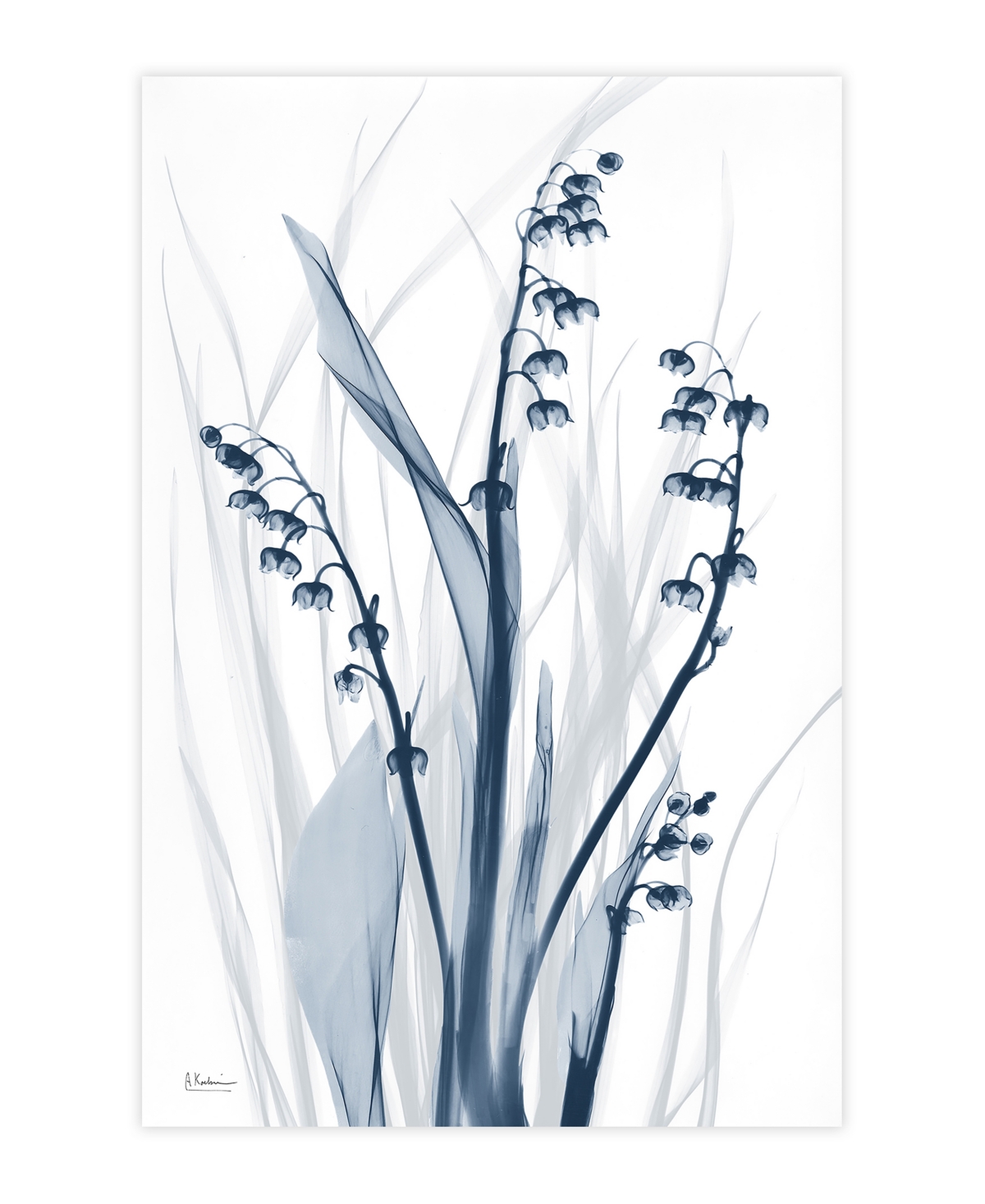 Empire Art Direct "radiant Blues 2" Frameless Free Floating Tempered Glass Panel Graphic Wall Art, 48" X 32" X 0.2"