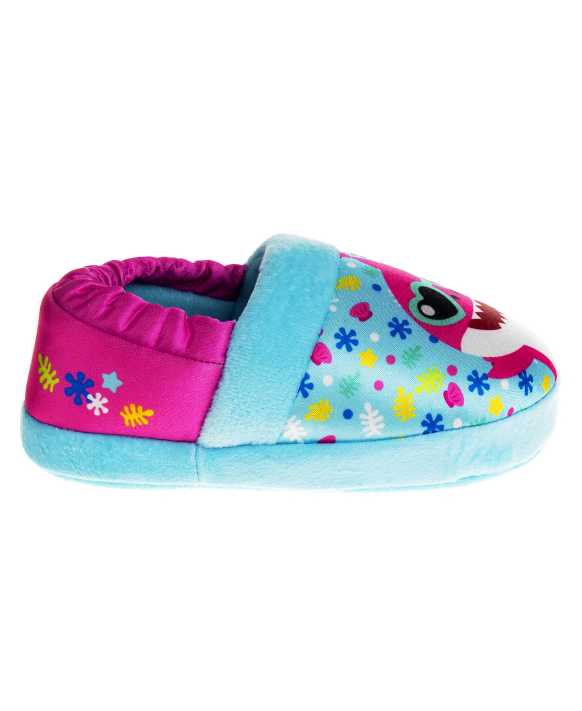 Baby Shark Little Girls Cool and Friendly Dual Sizes House Slippers - Blue
