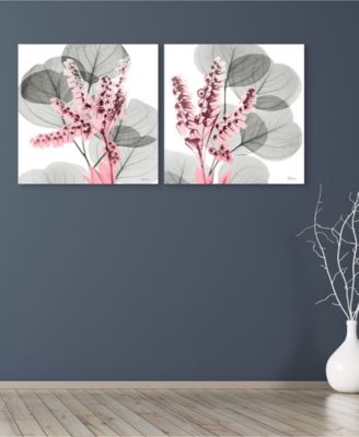 Eucalyptus Bush 1 2 Frameless Free Floating Tempered Glass Panel Graphic Wall Art, 24" x 24" x 0.2" Each, Set of 2