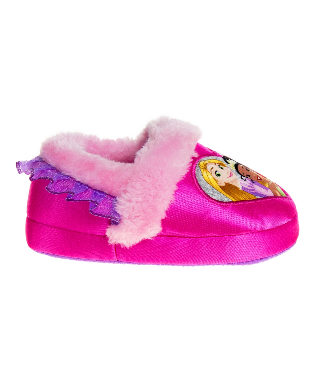 Disney Toddler Girls Princess Favorite Princess Dual Sizes House Slippers In Pink,purple