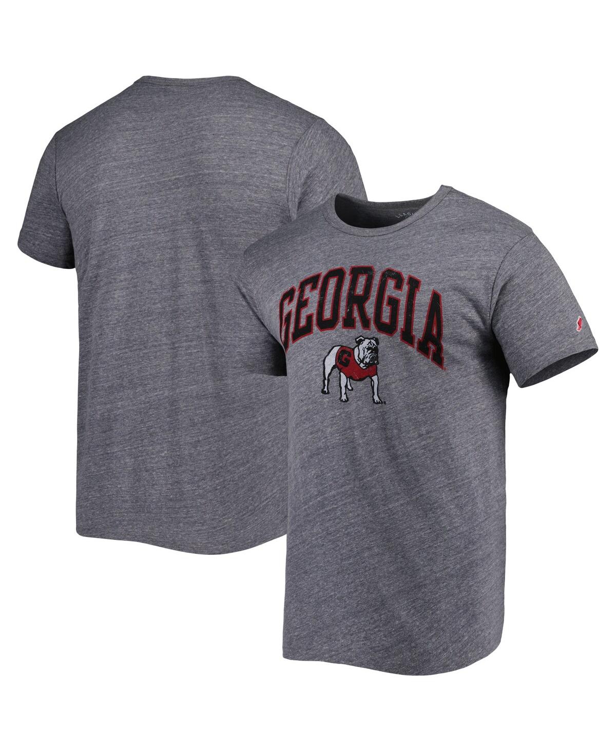 Men's League Collegiate Wear Heather Gray Distressed Georgia Bulldogs 1965 Arch Victory Falls Tri-Blend T-shirt - Heather Gray