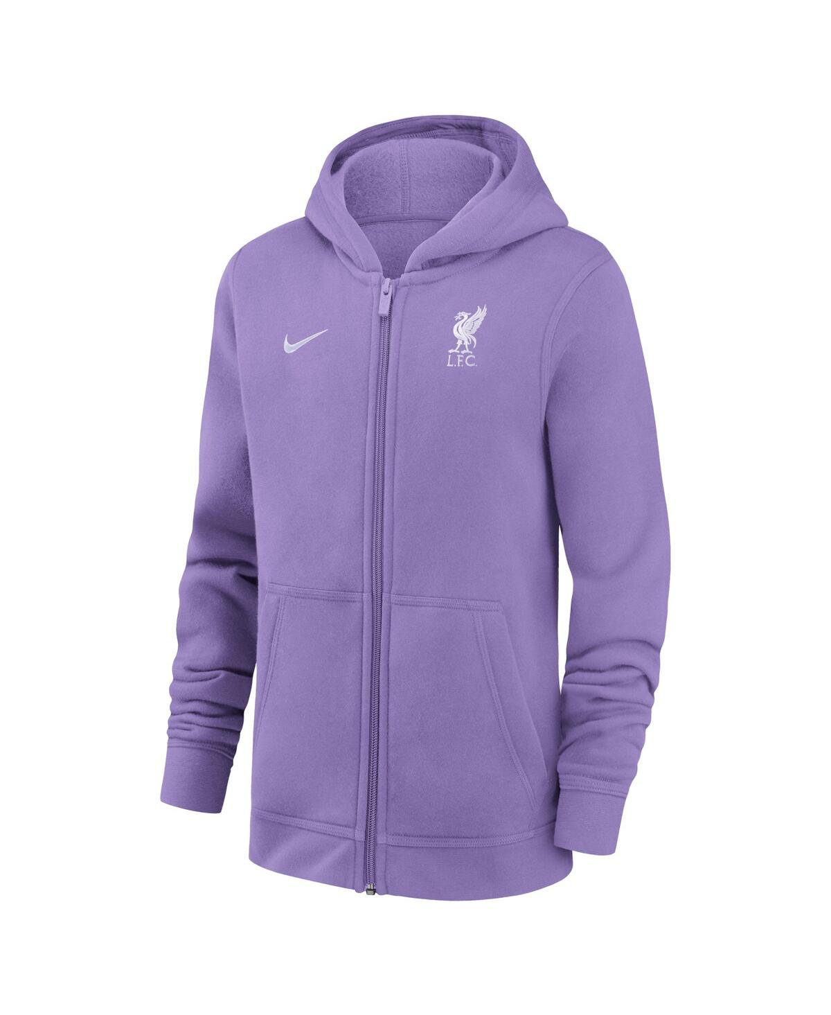Shop Nike Big Boys  Purple Liverpool Club Full-zip Hoodie