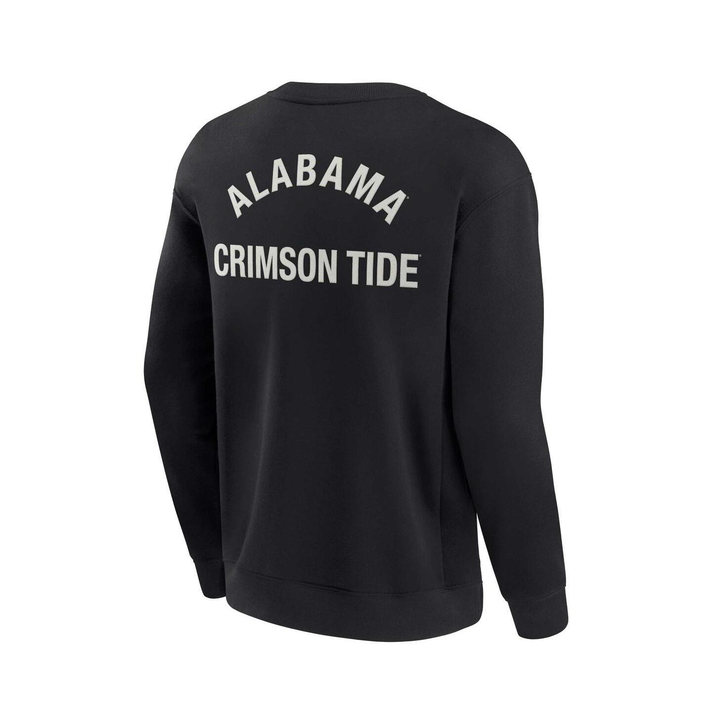 Толстовка Fanatics Signature Black Alabama Crimson Tide Super Soft Pullover Crew — фото 3