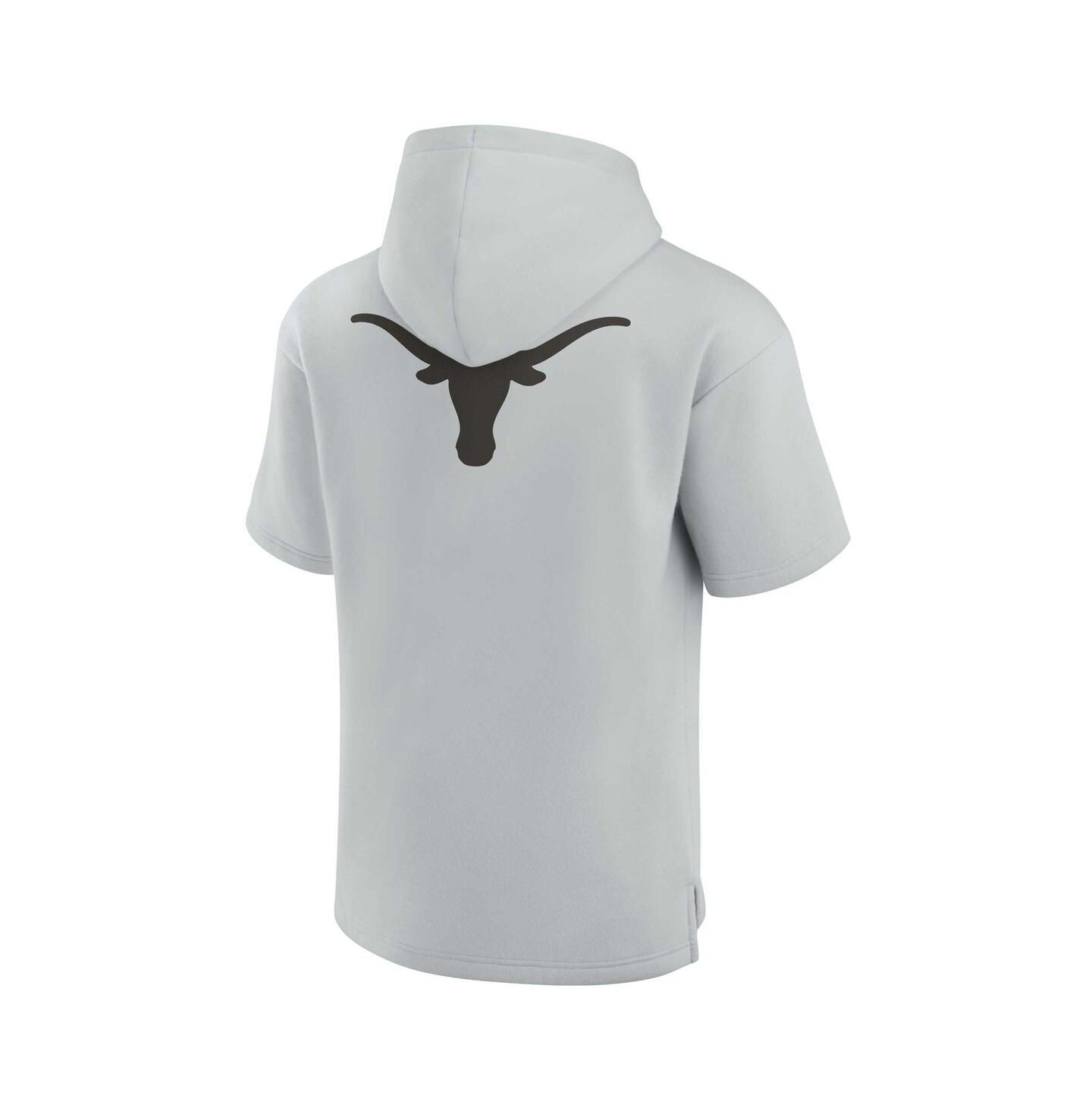 Худи Fanatics Signature Gray Texas Longhorns Super Soft Fleece Short Sleeve Pullover — фото 3