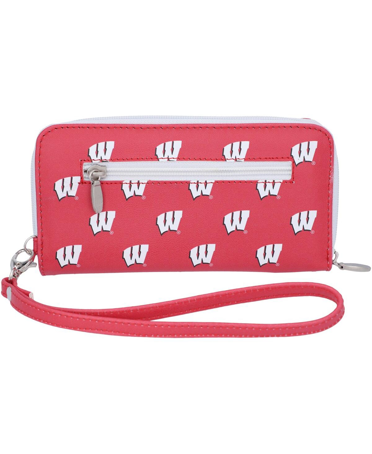 Women's Wisconsin Badgers Zip-Around Wristlet Wallet - Red