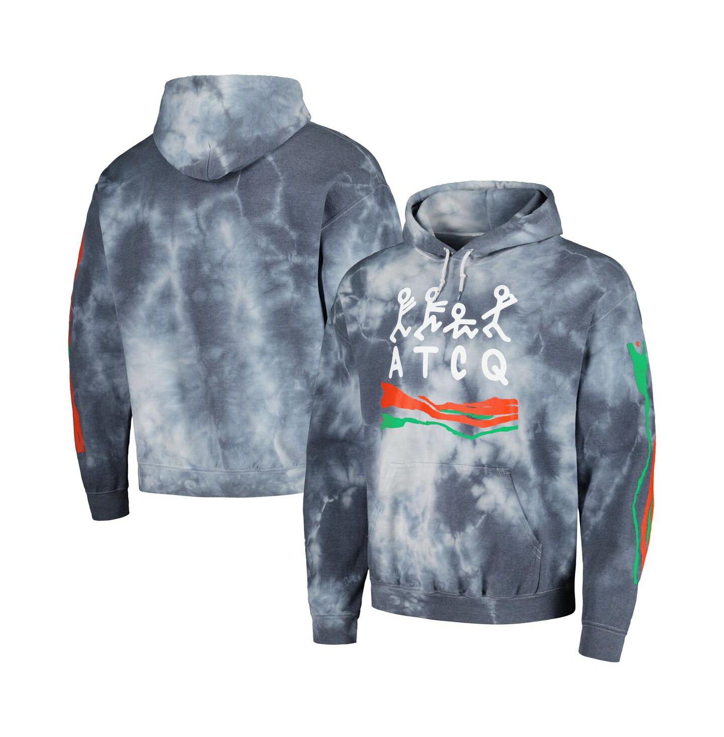 Мужское худи Philcos Navy Distressed A Tribe Called Quest Washed Stick Figure Pullover — фото 1