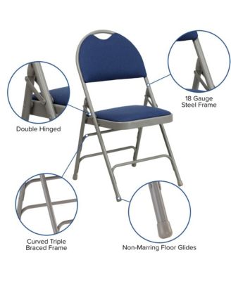 2 Pack Home & Office Easy-Carry Party Events Padded Folding Chair