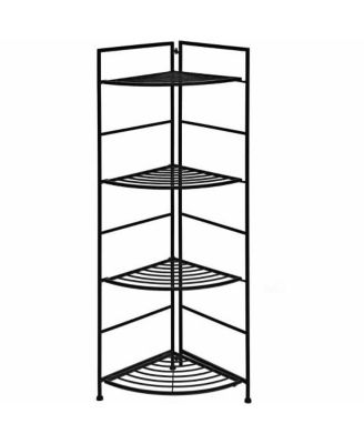 4 Tier Folding Metal Shelf Plant Stand Display Rack