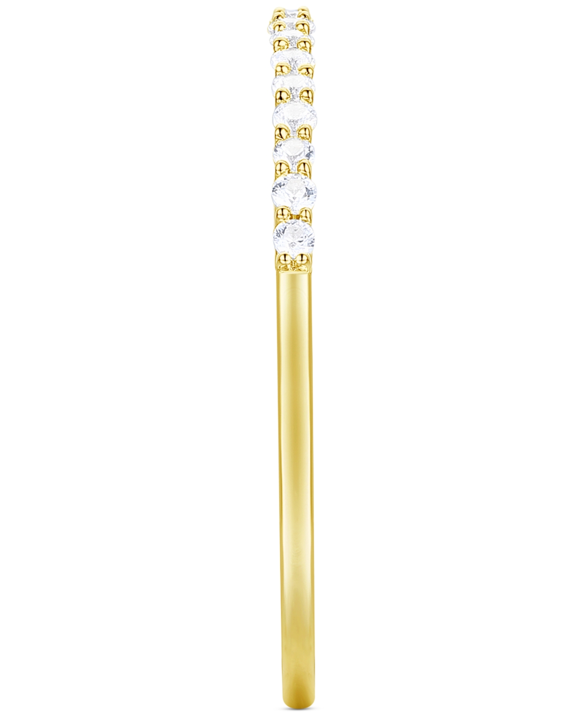 Lab-Grown(3/8 ct. t.w.) & Lab-Grown White Sapphire (3/8 ct. t.w.) Bridal Set in 14k Gold-Plated Sterling Silver (Also in Ruby & Blue Sapphire