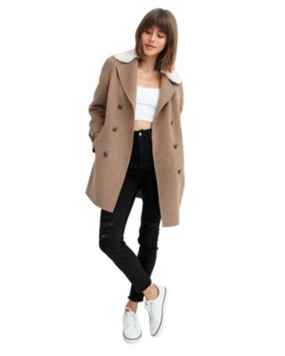 Women's Liberty Sherpa Collar Wool Blend Coat