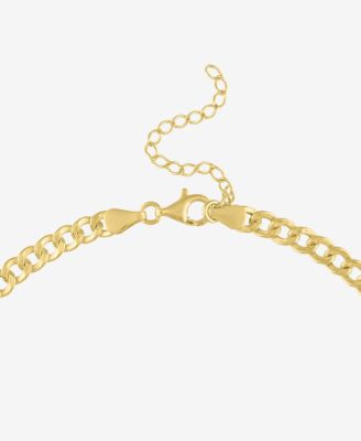 Diamond Cuban Link 18" Chain Necklace (1/3 ct. t.w.) in 14k Gold-Plated Sterling Silver
