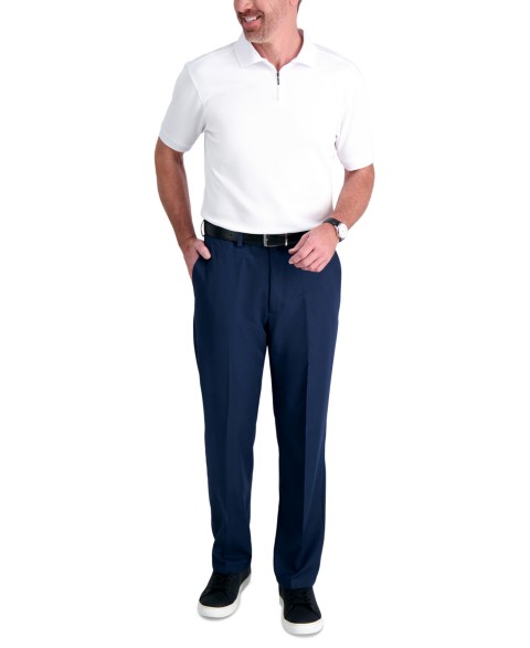 Мужские платья Haggar Men's Cool 18 PRO&reg; Classic-Fit Expandable Waist Flat Front Stretch Dress Pants