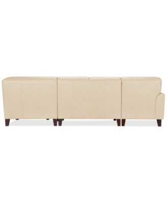 CLOSEOUT! Ashlinn 120" 4-Pc. Pastel Leather Sectional, Created for Macy's