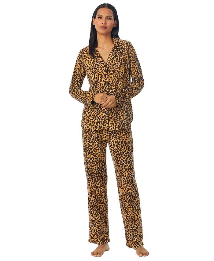 Lauren Ralph Lauren Women's 2-Pc. Printed Fleece Packaged Pajamas Set ...