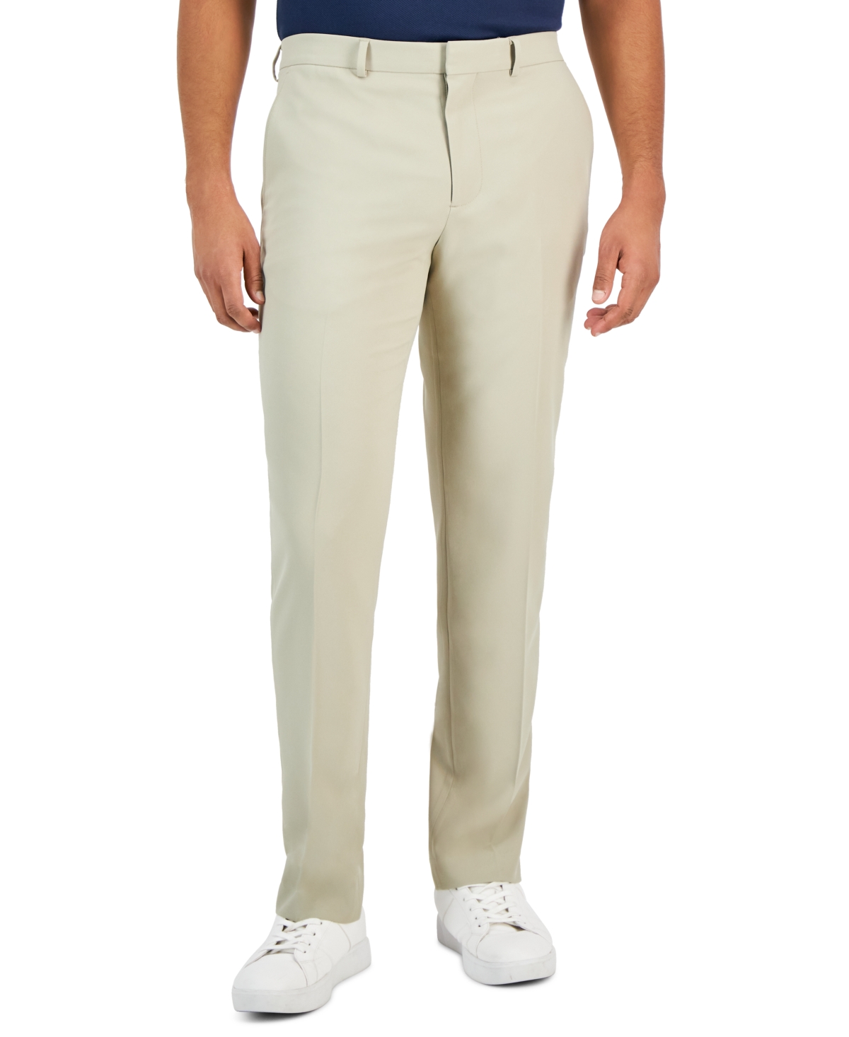 Perry Ellis Portfolio Men Slim-fit Golf Pants In Aluminum
