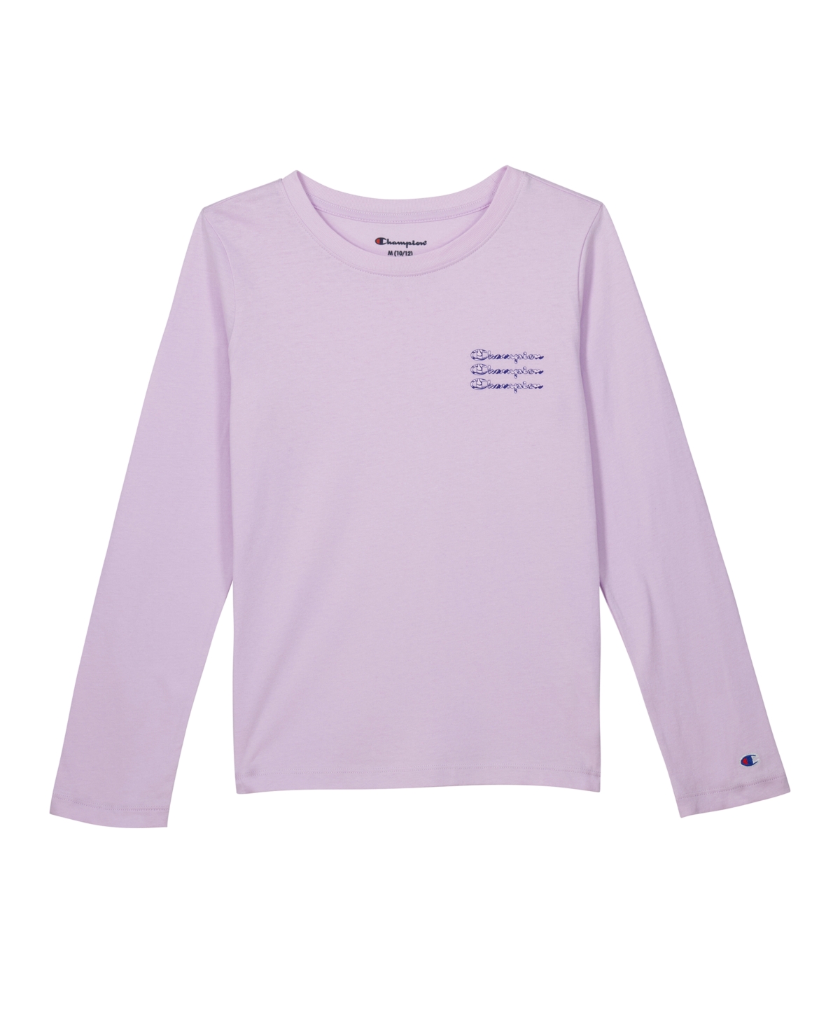 Champion Kids' Little Girls Classic Long Sleeve T-shirt In Lavender Bouquet