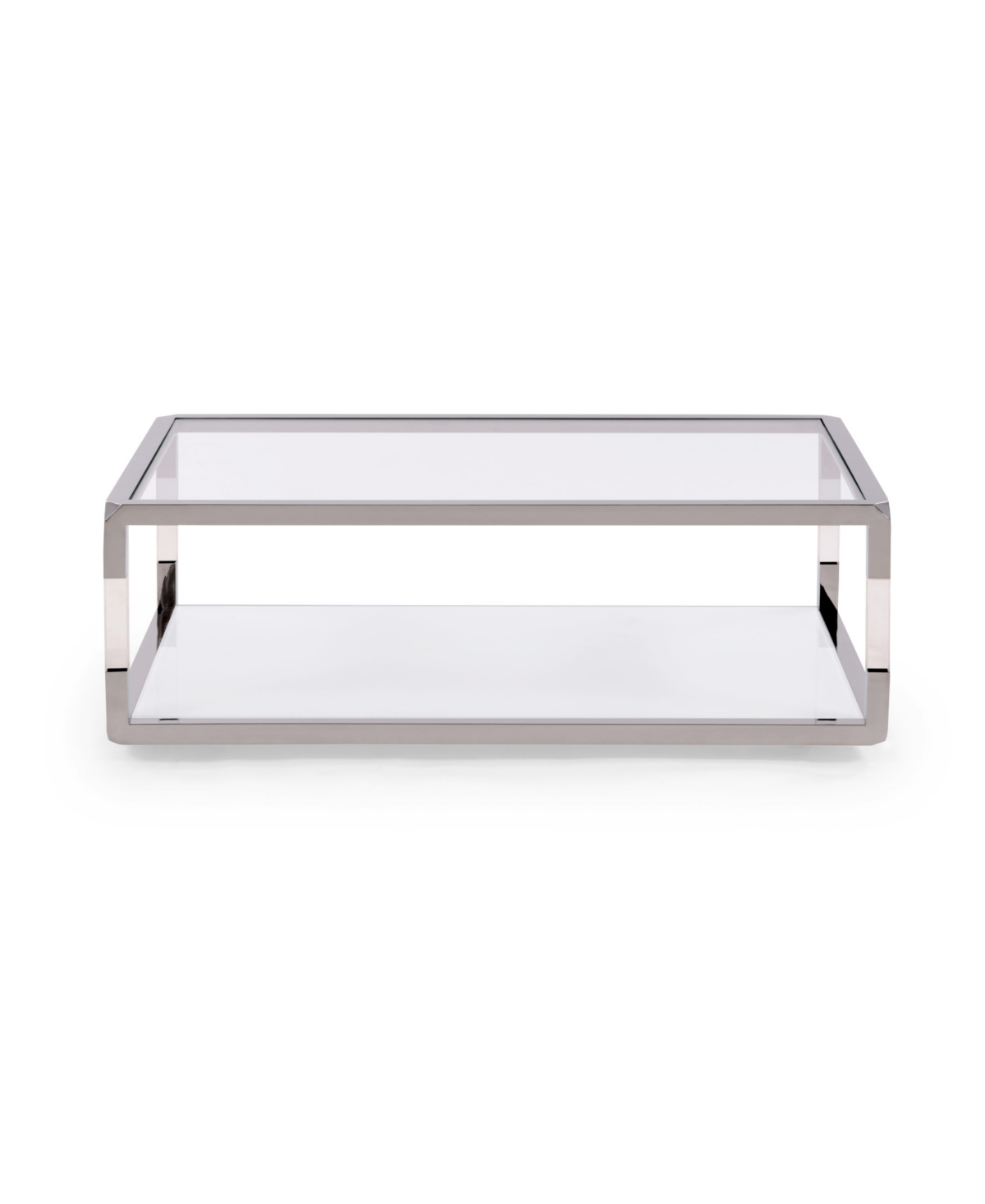Macy's Jasper 48" Glass Coffee Table In Clear Glass,acrylic And Pss