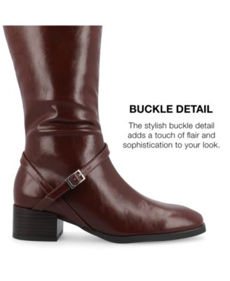 Women's Rhianah Wide Width Extra Wide Calf Block Heel Knee High Riding Boots