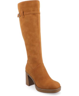 Women's Letice Square Toe Platform Knee High Boots