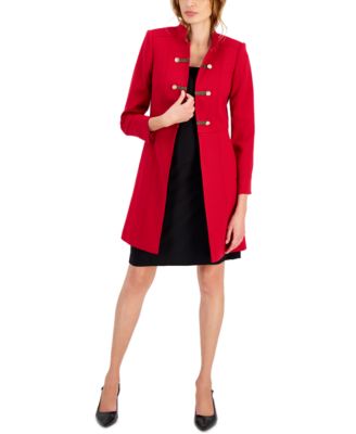 Tahari hot sale red coat