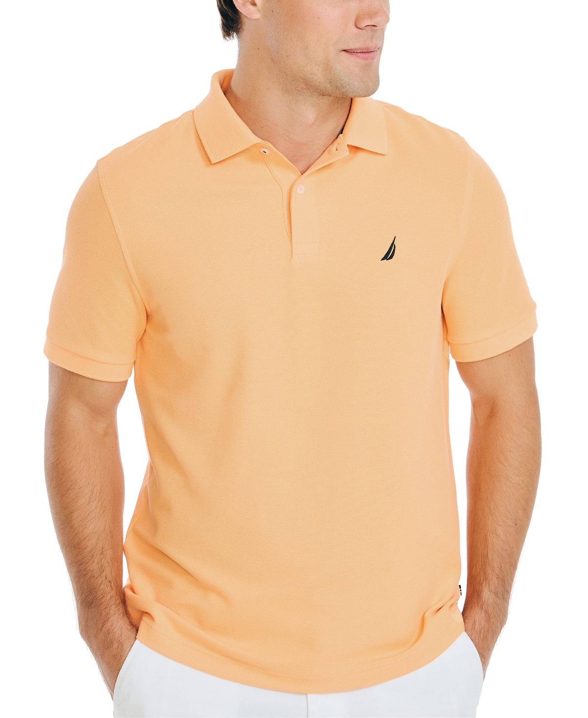 Nautica Men's Classic-fit Deck Polo Shirt In Orange Sherbert
