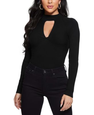 GUESS - Women's Rubie Twist-Front Cut-Out Sweater