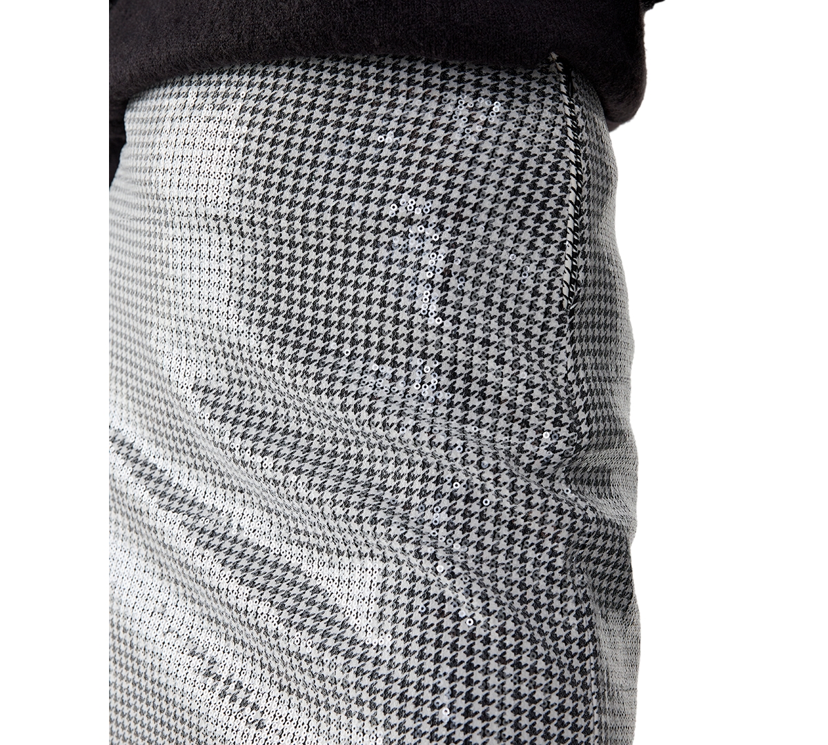 Sanctuary Women s Micro Houndstooth Sequin Mini Skirt Micro Houndstooth Smart Closet