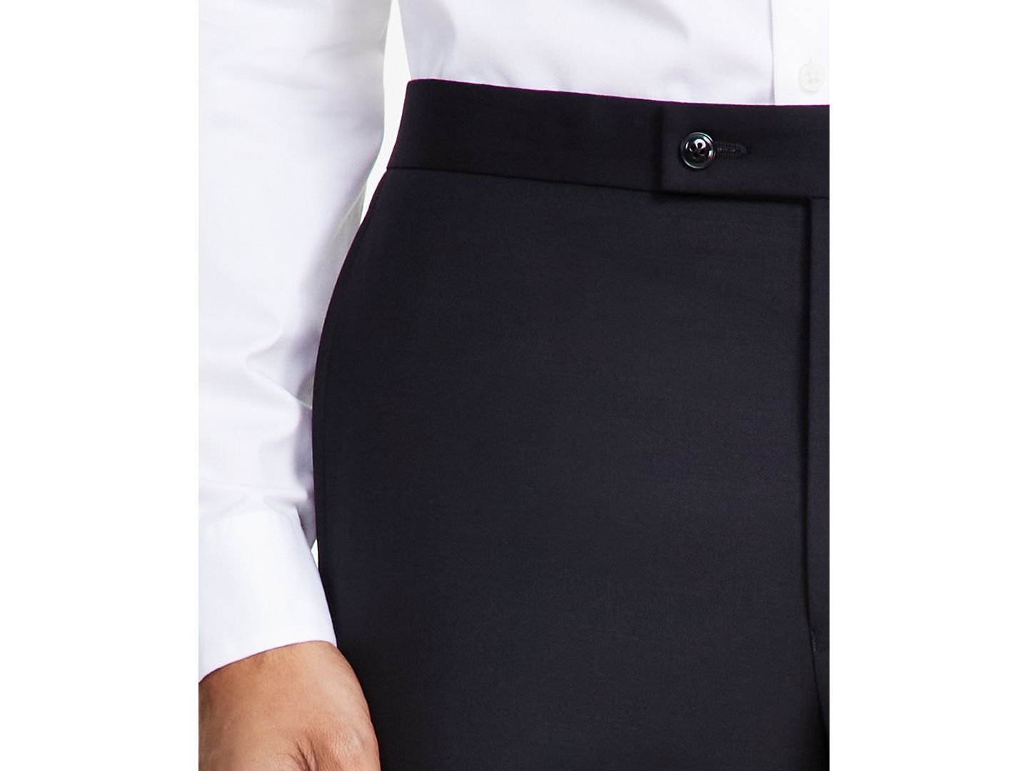 Мужские брюки Michael Kors Classic-Fit Stretch Tuxedo, цвет: Чёрный — фото 5