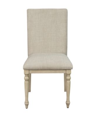 Martha Stewart Fiona 19.5" Wide 2 Piece Fabric Upholstered with Turned Wood Legs Dining Chair