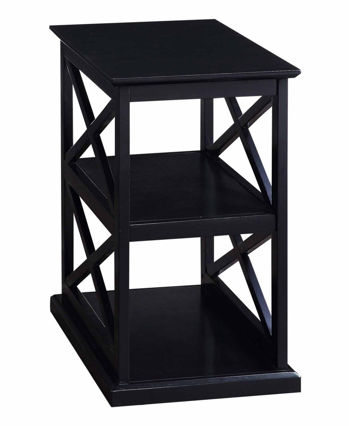 Convenience Concepts 14" Rubber Wood Coventry Chairside End Table In Black