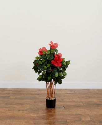 36" Artificial Hibiscus Tree