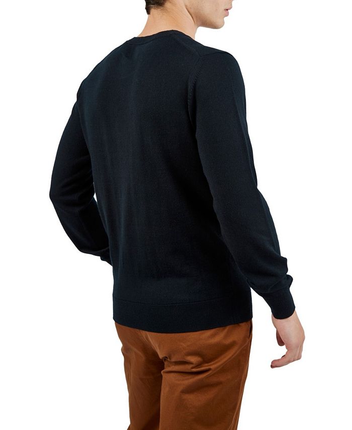 Ben Sherman Men's Fair Isle Crew Neck Sweater In Ivory