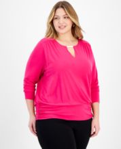 Pink Plus Size Tops for Women Macy s