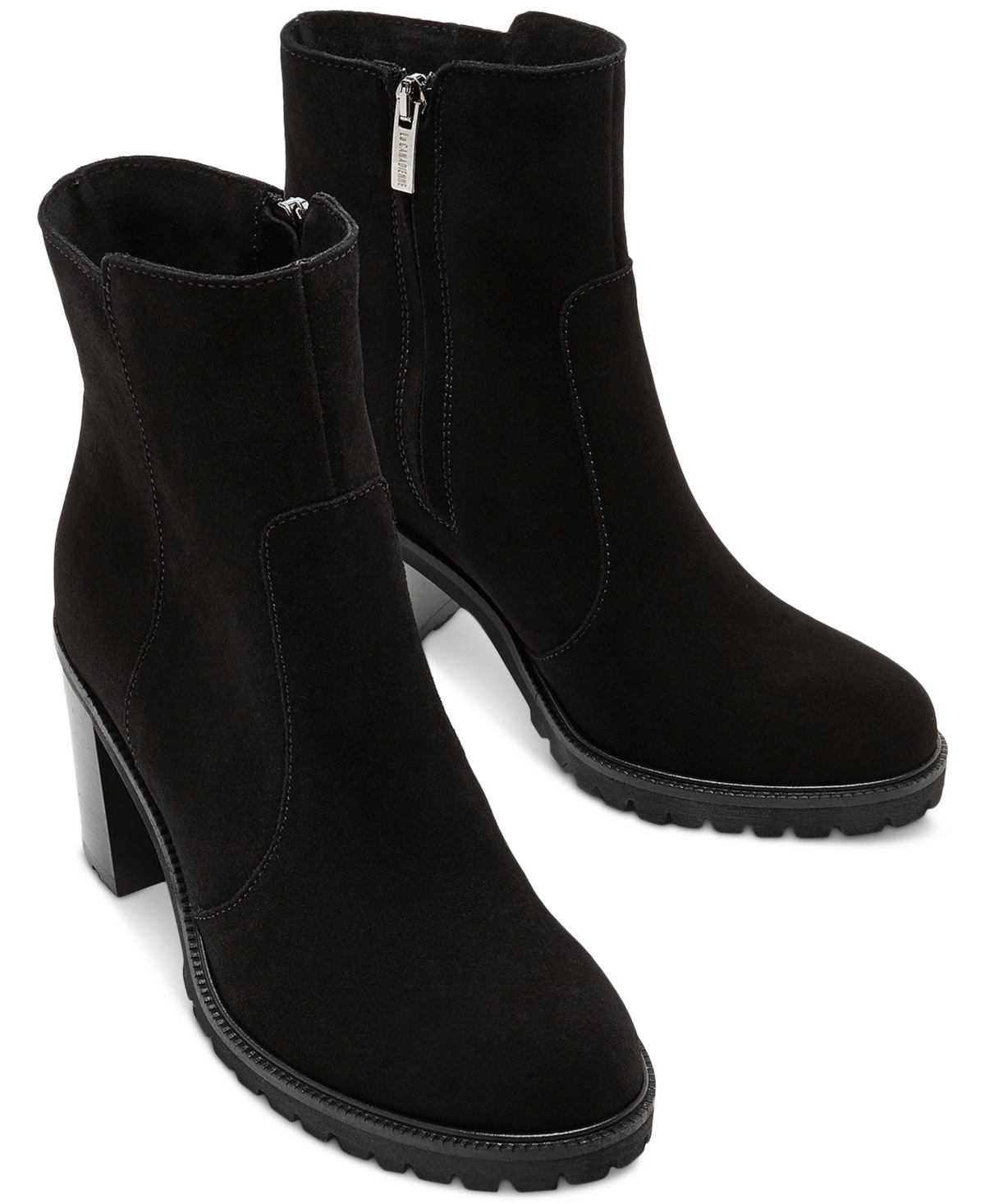 Shop La Canadienne Heritage Women's Holt Dress Booties, Created For Macy's In Black Suede
