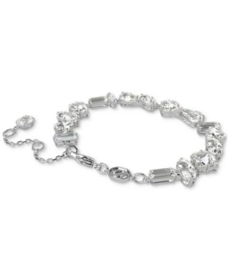 Swarovski Rhodium-Plated Mixed Crystal Flex Bracelet