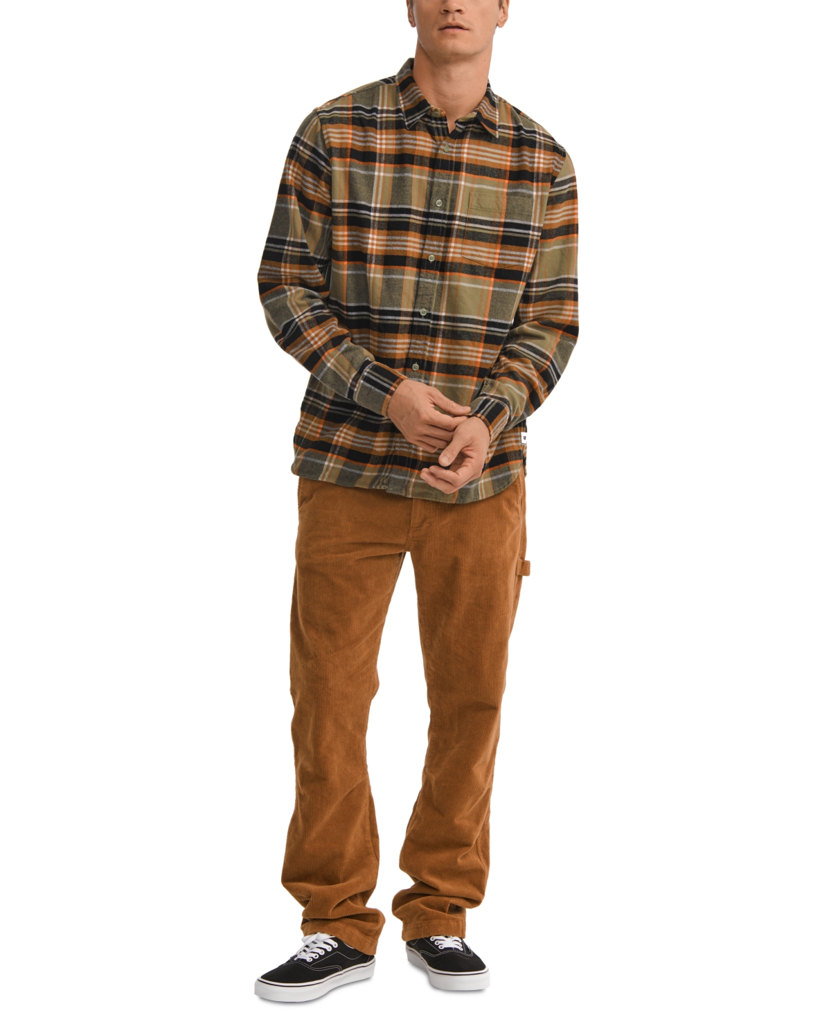 Men's Foundation Long Sleeve Plaid Flannel Shirt - Marshland-