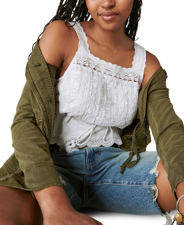 Lucky Brand Women's Vintage Embroidered Lace Tank Top Macy's