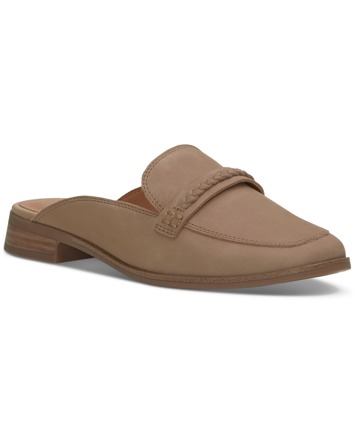 Women's Linox Flat Slip-On Mule Loafers - Tawny Brown Leather