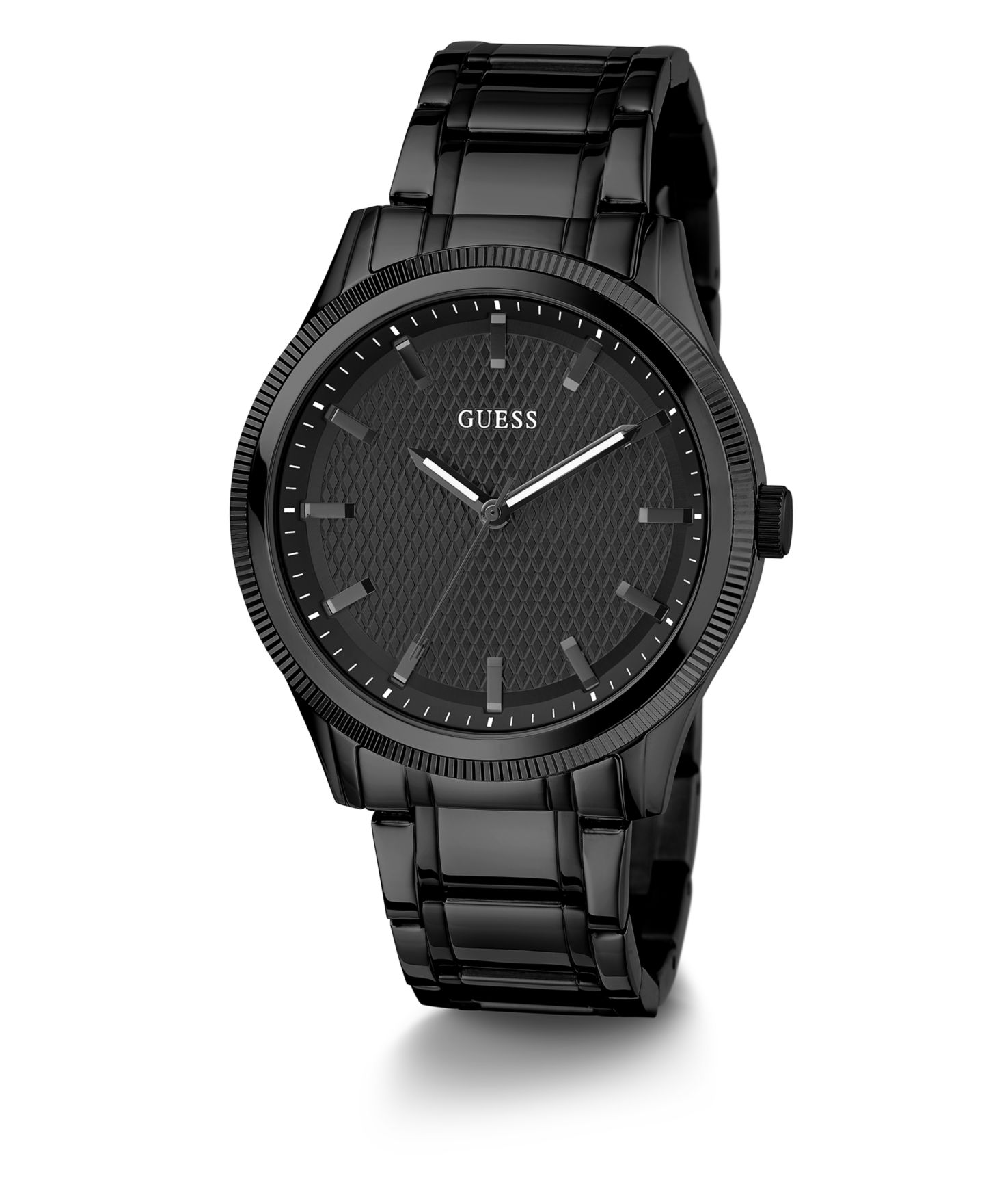 Мужские часы GUESS Analog Black Stainless Steel Watch 44mm — фото 5