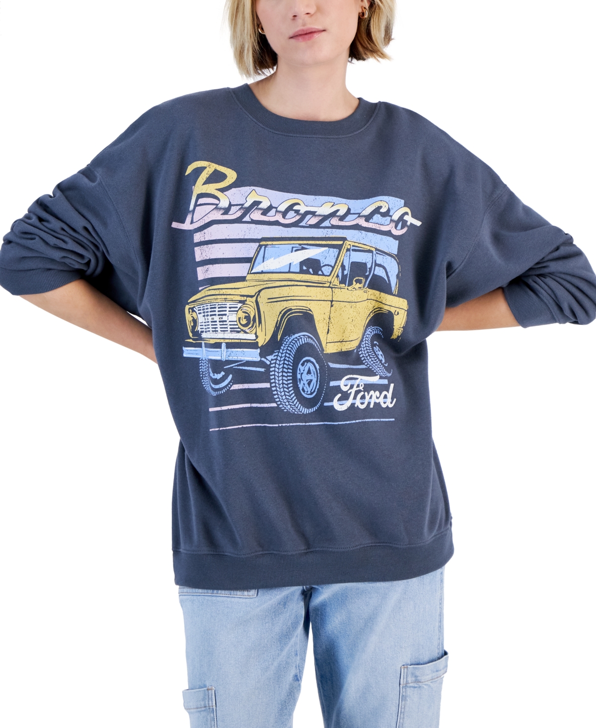Grayson Threads, The Label Juniors' Ford Bronco Graphic Sweatshirt In Gray