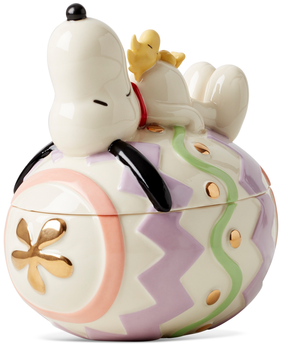 Lenox Peanuts Snoopy & Woodstock Covered Candy Dish In Multi And Ivory